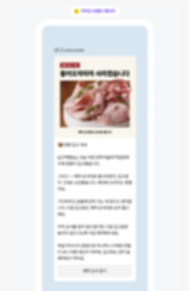 고객에게 전달된 카카오 캠페인 메시지 화면